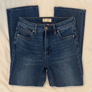 Kut from the Kloth Dark Blue Boot Kick Crop Jeans